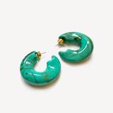 Rena Hoops Turquoise - Hye Jane