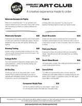 Art à la Carte Booking with deposit