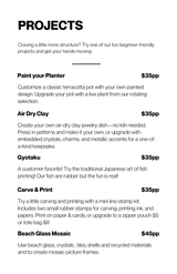 Art à la Carte Booking with deposit