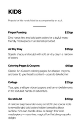 Art à la Carte Booking with deposit