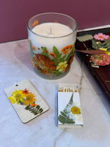 Pressed Flower Candle