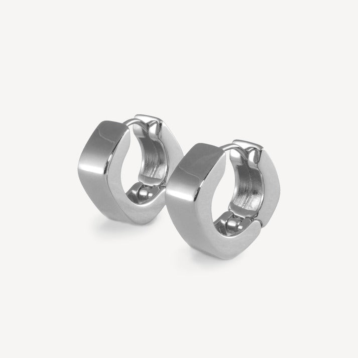 Silver Dana Hoop Earrings - Hye Jane
