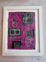 Untitled - Pink Gelli Print - Matt Wieczkowski