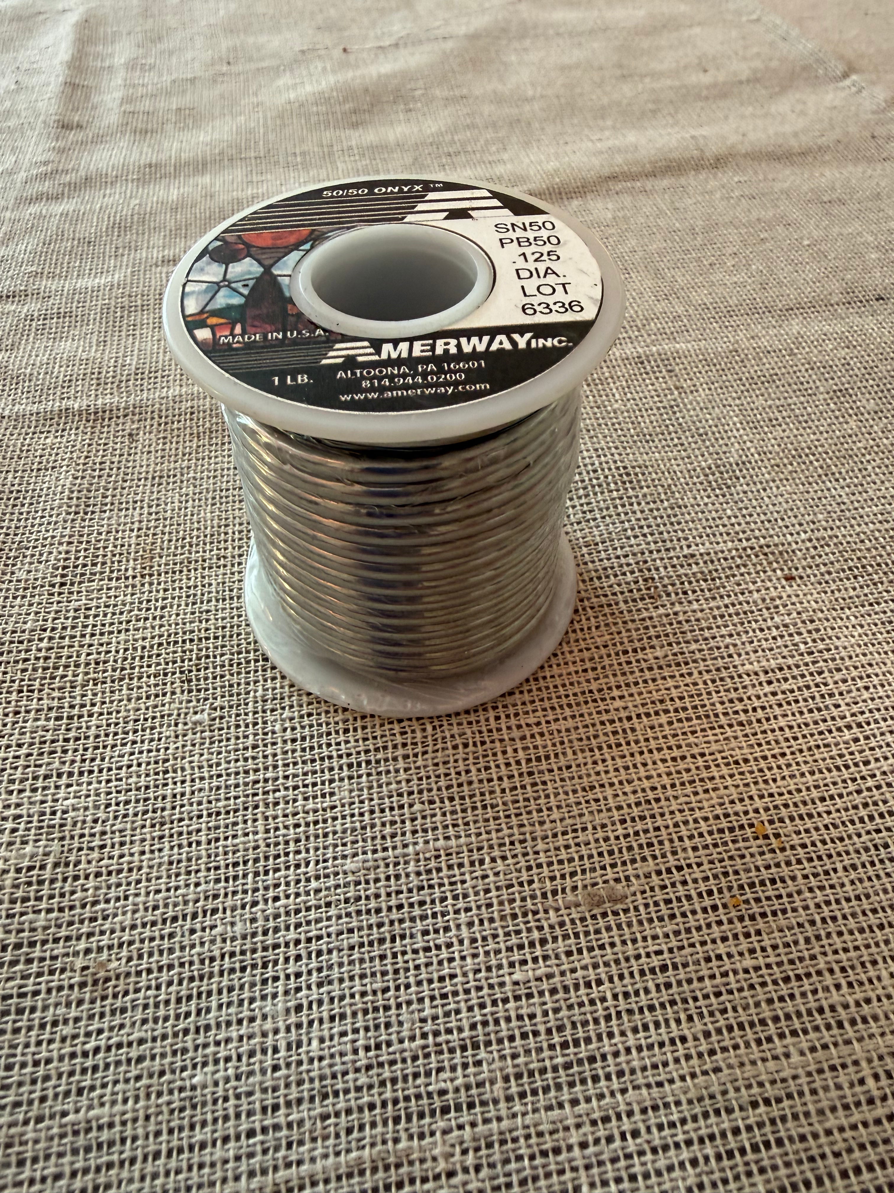 Amerway 50/50 Onyx Solder wire .125 16oz