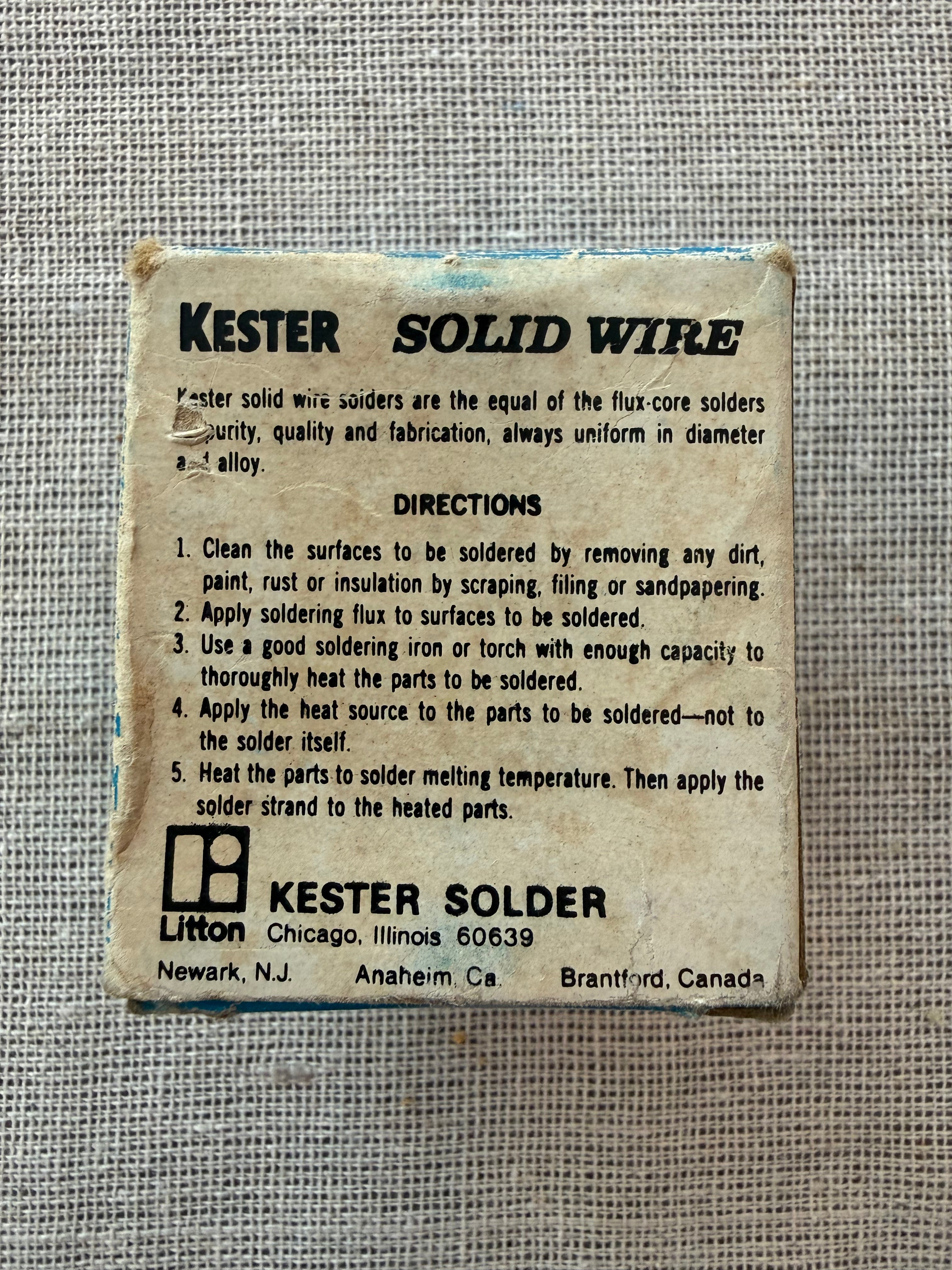 Kester Solid Solder wire 50/50 .125 16oz