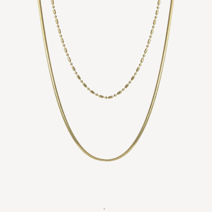 Romy Double Chain Necklace - Hye Jane
