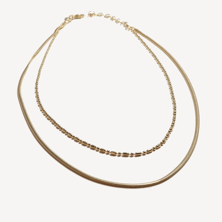 Romy Double Chain Necklace - Hye Jane
