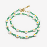 Green Aventurine Daisy Necklace - Hye Jane